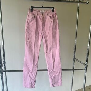 Zara Pink High-Waisted Jeans